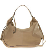 Cromia Italian Made Beige Soft Leather Large Slouchy Hobo Bag with Side ... - £268.27 GBP