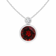 Authenticity Guarantee

8mm Bezel-Set Garnet Solitaire Pendant with Diamond i... - £700.95 GBP