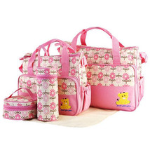 5PCS Baby Nappy Diaper Bags Set Mummy Diaper Shoulder Bags w/ Nappy Changing ... - £34.93 GBP