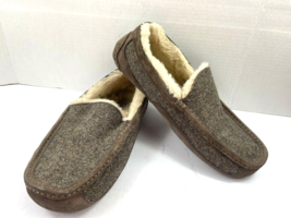 Ugg Australia Ascot Men Shoes Brown 10 M Tweed Slippers Slip-on moccasin... - £36.55 GBP