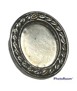 10k Sterling Silver 925 Diamond Leaves Picture Frame Brooch or Pendant - $241.46 CAD