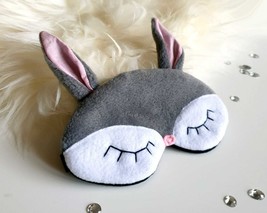 Bunny sleep mask, Cute children kids Animal eye pillow, Rabbit sleep lover gift - £25.65 GBP