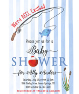 Fishing Baby Shower Invitation printable/Digital File/Boy Baby Shower,wa... - $14.95