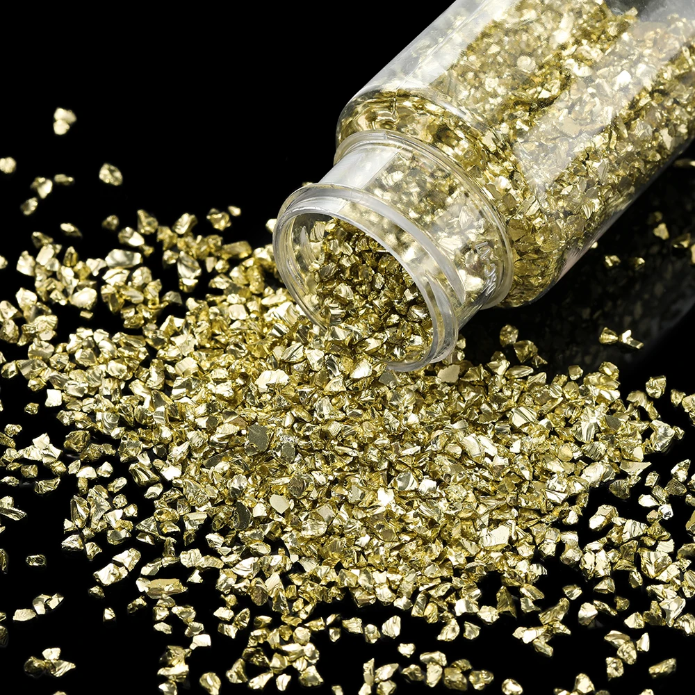 30g/Bottle Glass Crushed Stones Resin Fillings for DIY Epoxy Mold -Metal... - $2.94