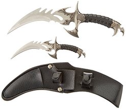 Ace Martial Arts Supply Draco Twin Fantasy Dagger Set, Silver - $9.88