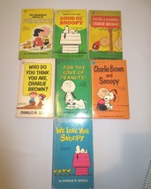 7 Vtg Peanuts Snoopy Charlie Brown Paperback Comic Books 50&#39;s 60&#39;s - $50.00