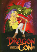 Ant Lucia SIGNED #4/100 Dragon Con 2022 Exclusive Art Print Dragon&#39;s Lair Homage - £47.46 GBP