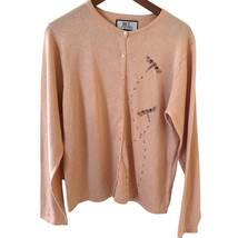Vintage 90s Bice Sag Harbor Cardigan Sweater Size Large Dragonfly Cottag... - $533.21 MXN