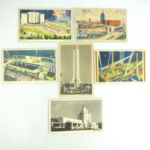 1933 Chicago Worlds Fair 6 Postcards Lagoon Night Chrysler Hall Science Havoline - £19.68 GBP