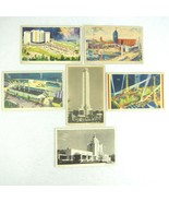1933 Chicago Worlds Fair 6 Postcards Lagoon Night Chrysler Hall Science ... - £19.65 GBP
