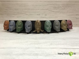 Skyrim  9 Dragon Priest Masks Display 3D Printed, Unofficial - $81.00