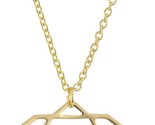 New USA Made ECRU Metal Gold Tone Diamond Cutout 16&quot; Necklace - £15.99 GBP