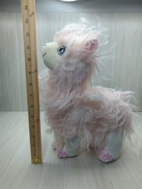 Hobby Lobby Pink Llama Alpaca Plush fuzzy furry w/ white legs feet sequins - $6.92