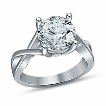 Anello di fidanzamento solitario 2,50 ct moissanite gambo intrecciato or... - £226.40 GBP