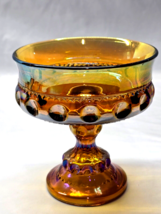 Vintage Colony Color Crown Gold Honey Thumbprint Open Compote Candy Nut ... - $21.16 CAD