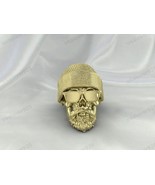 Unique Hat Beard Signet Mens Ring, High Quality Yellow Brass Handmade Je... - $1,085.76 MXN