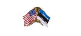 USA American Estonia Friendship Flag Bike Motorcycle Hat Cap lapel Pin - $4.99