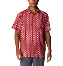 Columbia Men&#39;s Super Slack Tide Camp Shirt, Red Spark Fish Bobber Print, Medium - £25.94 GBP