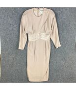 Daymor Couture Dress Women&#39;s Size 10 Triacetate Blend Adults Formal Beige - $48.84 CAD