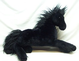 Large Douglas Cute Soft Black Stallion Horse Pony 20&quot; Plush Stuffed Animal Toy - £19.77 GBP