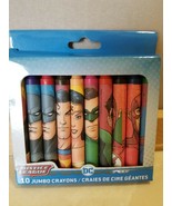 DC Comics Justice League Collectible 10 pk Jumbo Crayons Superman Batman FS - £7.98 GBP