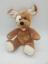 Build A Bear Stuffed Animal Dog 10 Inch Brown White Plush Puppy Kids Toy Gift - £13.36 GBP