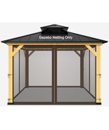 12-Ft X 12-Ft Gazebo Netting,Gazebo Replacement Mosquito, Brown - $67.98