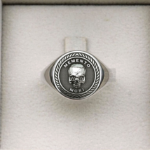 Memento Mori Ring, Memento Mori Signet Ring, Memento Mori Jewelry - £56.26 GBP