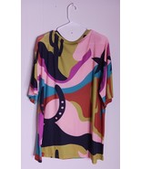 TWO 2 FLY Oversized Graphic Western Design Tunic Multicolored Women&#39;s Si... - $260.58 MXN