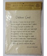 Jack &amp; Edie&#39;s Maxi Quotables 11&quot;x 14&quot; Children&#39;s Creed - £9.48 GBP