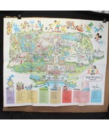 Walt Disney Vintage 1979 Magic Kingdom World Park Guide Map Souvenir  31... - £124.52 GBP