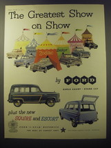 1955 Ford Ad - Squire, Escort, Anglia, Consul, Zodiac, Zephyr, Prefect, Popular  - £14.52 GBP