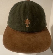 Vintage Trophy Hat Firethorn Wool Leather Strap Embroidered - $22.00