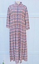 Vintage Robe Small Full Length JC Penney Loungewear Long Sleeve Pocket Z... - $18.05