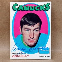 1971-72 O-Pee-Chee #237 Wayne Connelly SIGNED Autograph Vancouver Canucks Card - £13.47 GBP