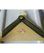 Lindsay Phillips SwitchFlops Straps &quot;HARA&quot; Black &amp;Green Size M 7/8 - €14,74 EUR