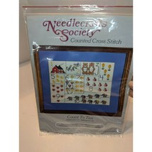Needlecrafts Society Counted Cross Stitch Count To Ten 9” X 12” - $14.97
