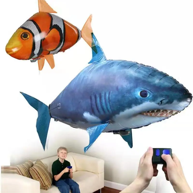 Play Electric remote control flying shark aerial inflatable flying fish wedding  - £31.06 GBP