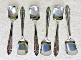 LUCKY WOOD STAINLESS 6 Pc Square End Small Spoon Serving Jelly Sugar 5&quot; ... - $228.14 MXN
