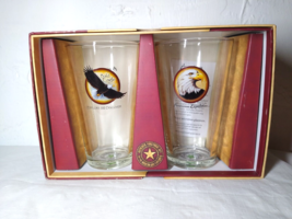 American Expedition Bald Eagle Wildlife Clear Pint Glass Set in Box - Fast Ship! - £13.63 GBP