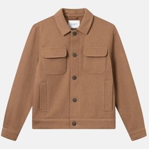Les Deux Nash 2.0 Wool Hybrid Jacket Men Overshirts Camel-Size Large - $149.99