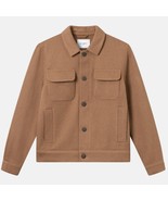 Les Deux Nash 2.0 Wool Hybrid Jacket Men Overshirts Camel-Size Large - $205.78 CAD