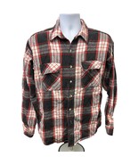  Vintage Five Brother Flannel Shirt XL Made in USA Red Gray Plaid Workwear  - $1,841.02 MXN