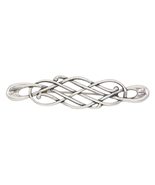 Jewelry Trends Sterling Silver Round Celtic Knot Elegant Weave Brooch Pi... - $817.32 MXN+