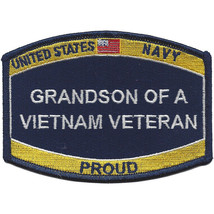 Navy Proud Grandson Of A Vietnam Veteran Embroidered Patch - £22.90 GBP