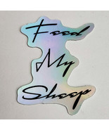 Holographic Die-Cut Stickers &quot;Feed My Sheep&quot; - €8,69 EUR+