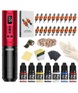 EZ Hover Wireless Cartridge Tattoo Machine Pen with 40pcs Silicone Cartr... - $117.02+