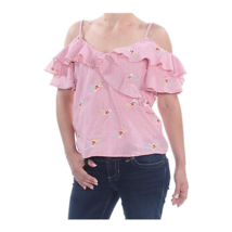 Gypsies &amp; Moondust Juniors Top Size Small Color Pink/White - £35.09 GBP