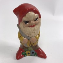 Vintage Collectible Gnome Elf Figurine with wishbone Pixie Fairy Cottage... - £14.22 GBP
