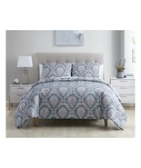 Ellen Tracy Florence 7pc King Comforter Bedding Set Floral Teal Gray Rea... - £93.36 GBP